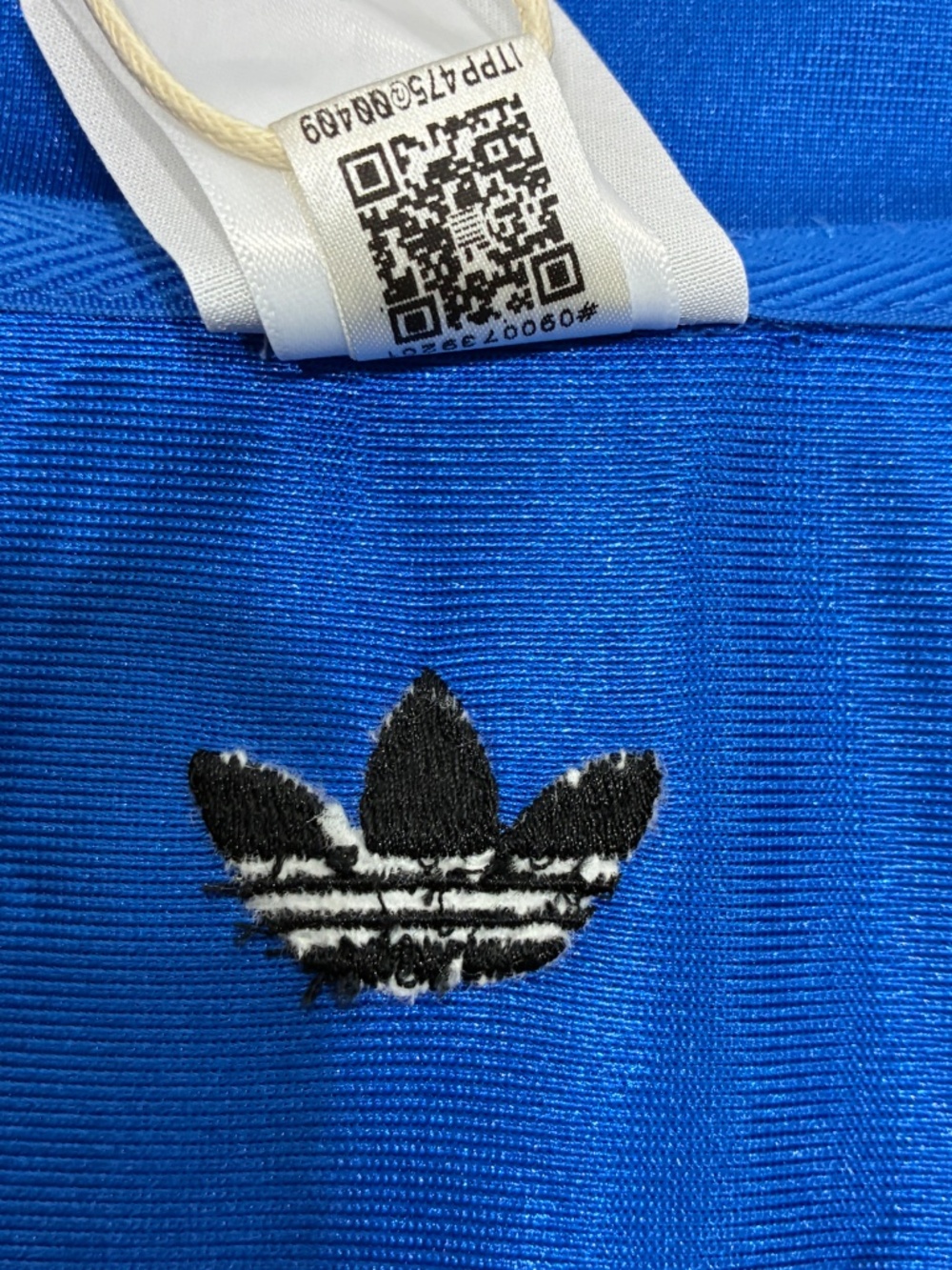 adidas Originals XL Blue Satin Pinstripe Jersey Dress KC6280 Sporty Glam NWT - Picture 12 of 13